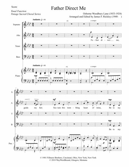 Father Direct Me Sheet Music