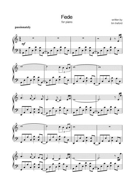 Free Sheet Music Fede