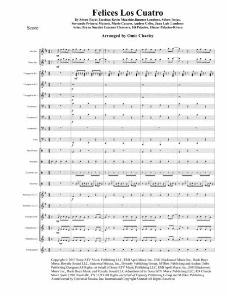 Free Sheet Music Felices Los 4