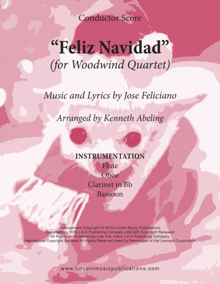 Feliz Navidad For Woodwind Quartet Sheet Music