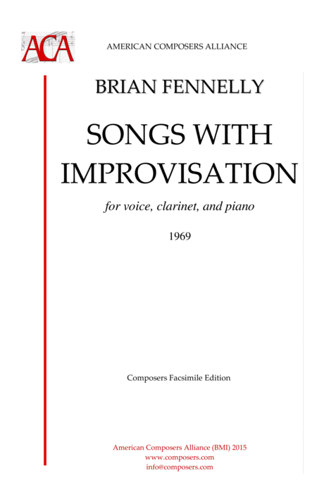 Fennelly Songs With Improvisation Sheet Music