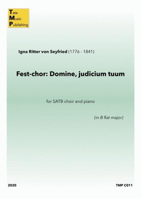 Fest Chor Domine Judicium Tuum Sheet Music