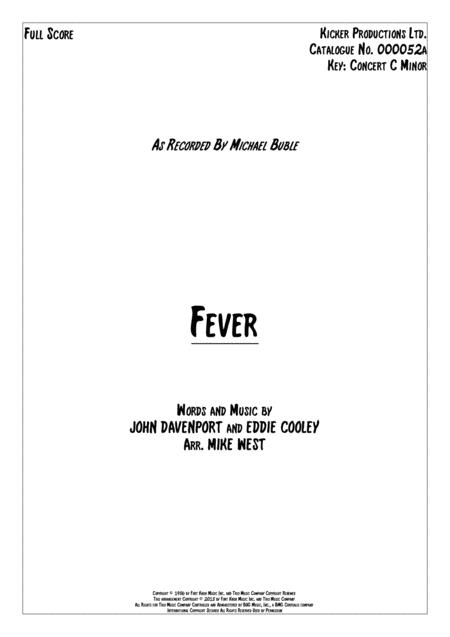 Fever Big Band Strings Score And Parts Sheet Music