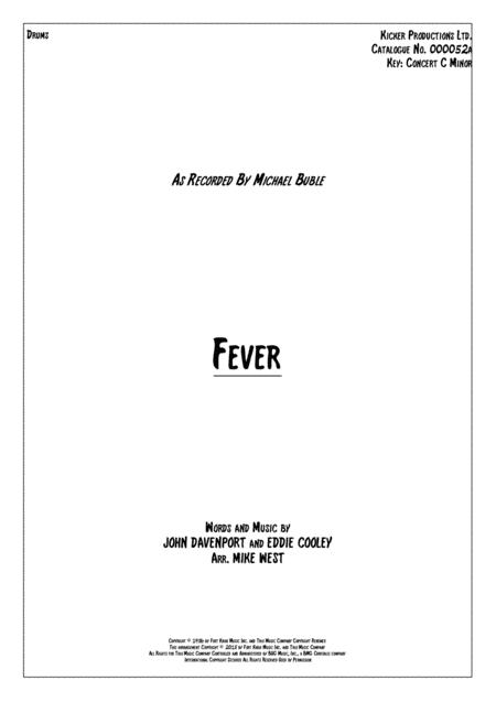 Free Sheet Music Fever Drums