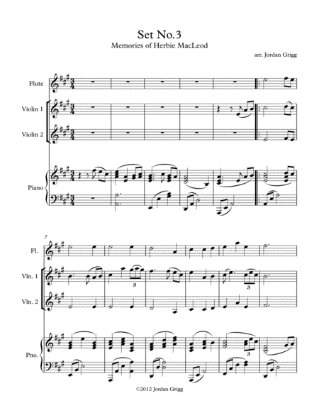 Free Sheet Music Fiddle Set No 3