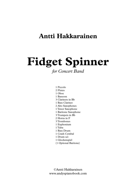 Fidget Spinner Concert Band Sheet Music