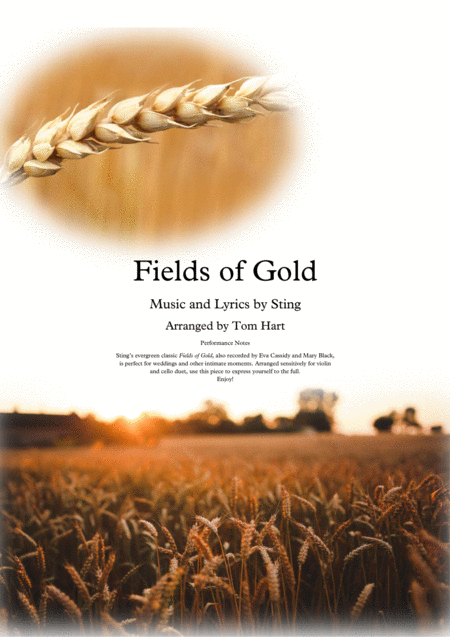 Free Sheet Music Fields Of Gold Violin Cello Duet