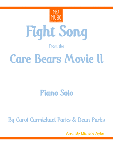 Fight Song From The Care Bears Movie Ii Sheet Music