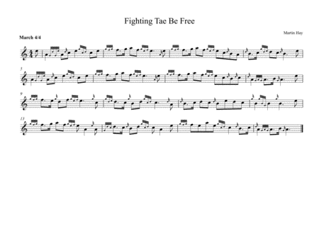 Fighting Tae Be Free Sheet Music