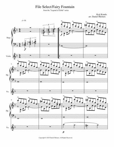 Free Sheet Music File Select Fairy Fountain