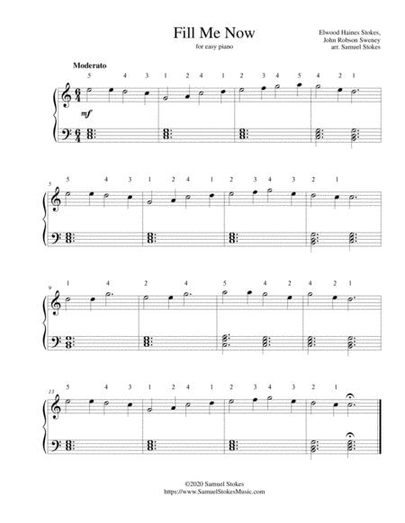 Free Sheet Music Fill Me Now For Easy Piano