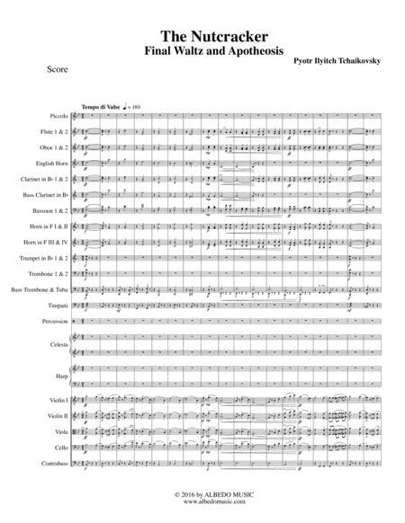 Final Waltz And Apotheosis From The Nutcracker For Full Orchestra Sheet Music