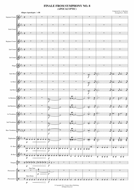 Finale From Symphony 8 Brukner Sheet Music