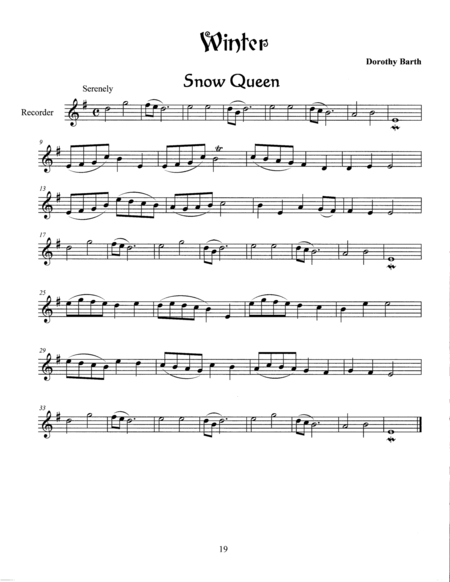 Finding The Faeries Voice Winter Sheet Music