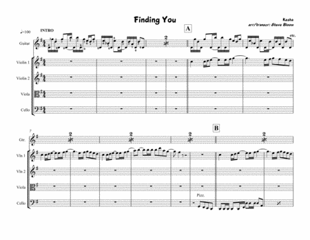 Finding You Sheet Music