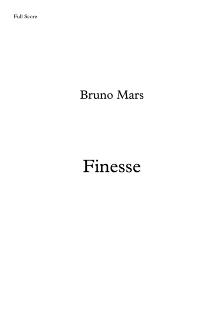 Finesse Brass Quintet Sheet Music