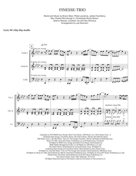 Free Sheet Music Finesse For String Trio