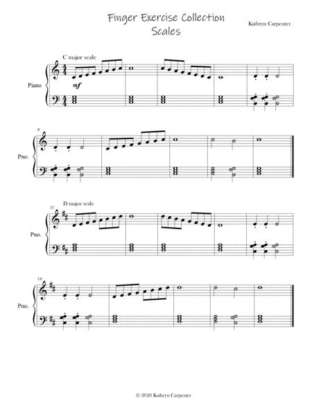 Free Sheet Music Finger Exercise Collection Scales