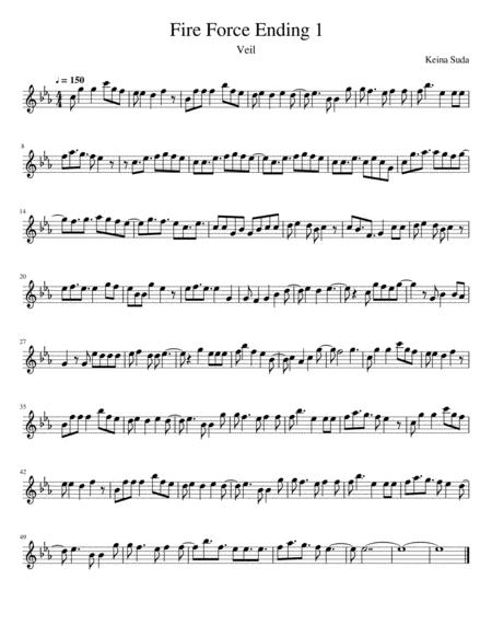 Free Sheet Music Fire Force Ending 1