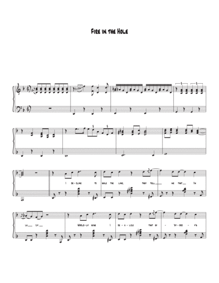 Free Sheet Music Fire In The Hole