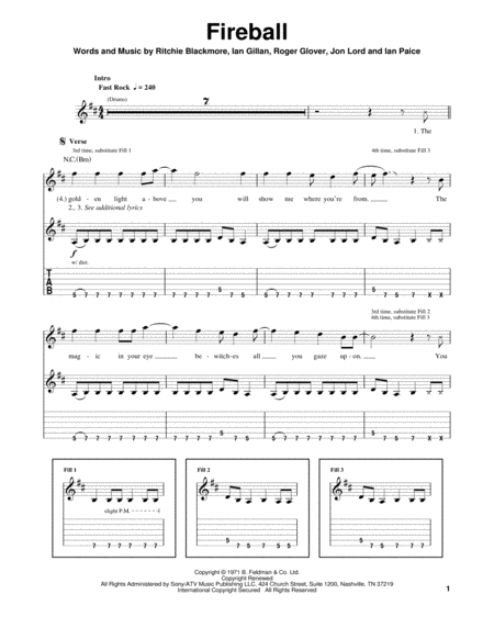 Fireball Sheet Music