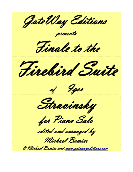 Firebird Finale For Piano Solo Sheet Music