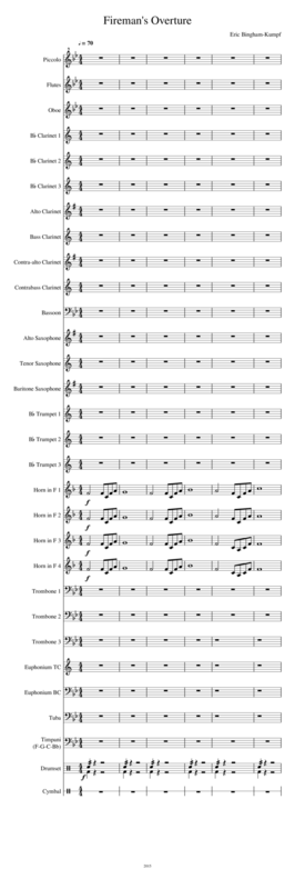 Firemans Overture Sheet Music