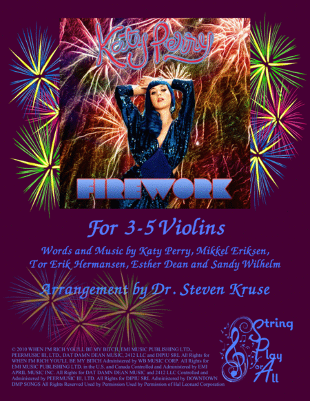 Free Sheet Music Firework For 3 5 Violins