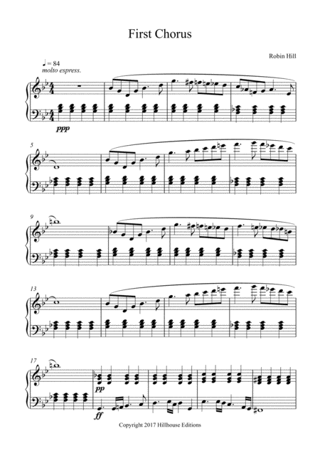 Free Sheet Music First Chorus