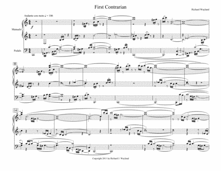 First Contrarian Sheet Music