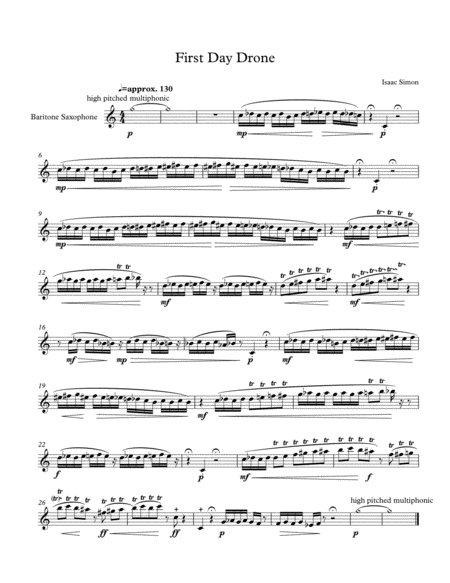 First Day Drone Sheet Music