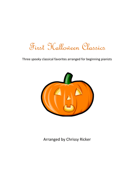 Free Sheet Music First Halloween Classics For Piano