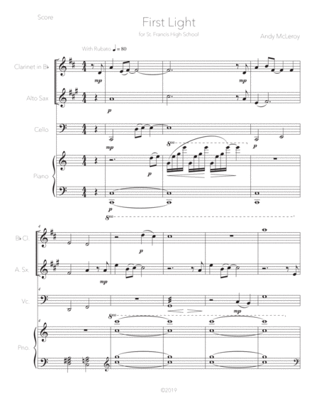 Free Sheet Music First Light