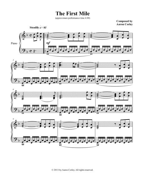 Free Sheet Music First Mile The