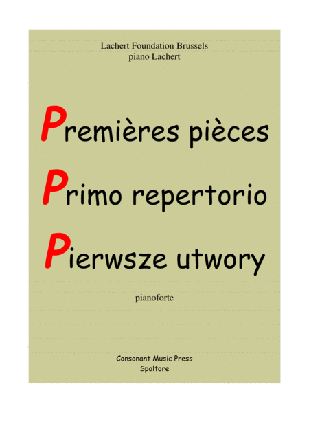 First Pieces Premires Pices Primi Pezzi Sheet Music