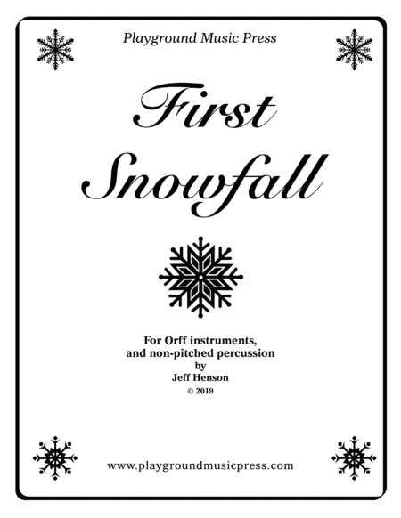 Free Sheet Music First Snowfall