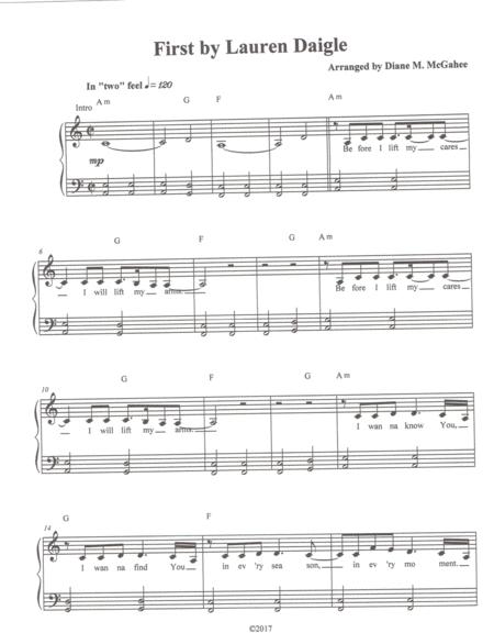 Free Sheet Music First