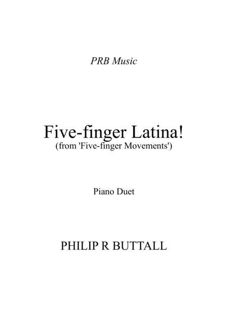 Five Finger Latina Piano Duet Four Hands Sheet Music