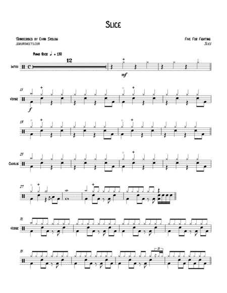 Five For Fighting Slice Sheet Music