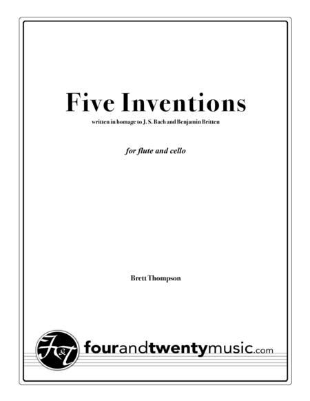 Five Inventions For Flute And Cello Sheet Music