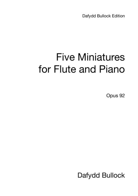 Five Miniatures For Flute And Piano Flute Part Sheet Music