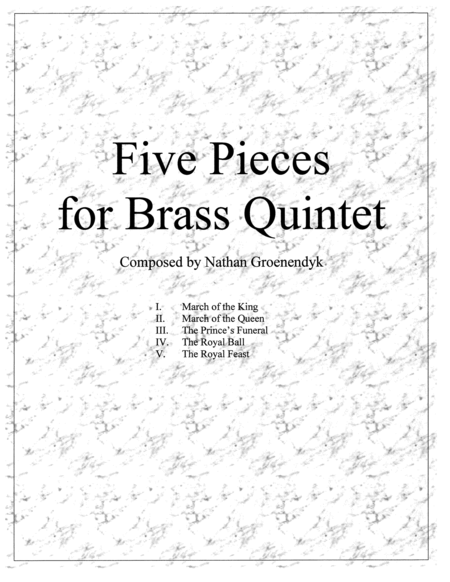 Five Pieces For Brass Quintet Sheet Music