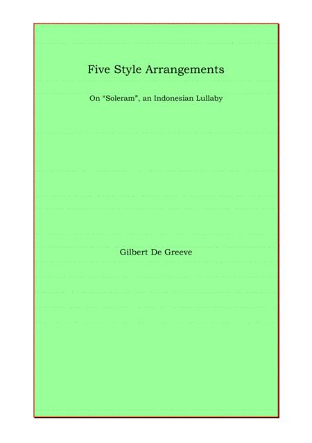 Five Style Arrangements On Soleram Sheet Music