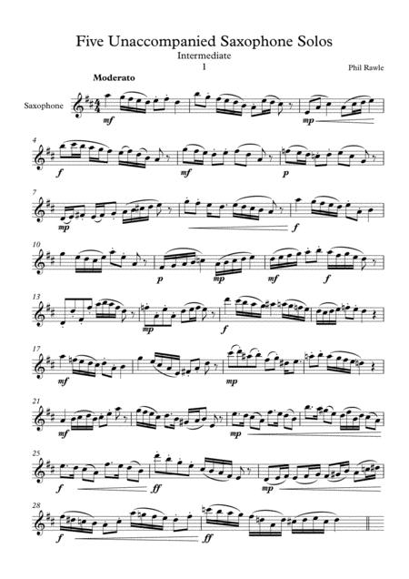 Free Sheet Music Five Unaccompanied Clarinet Solos Intermediate