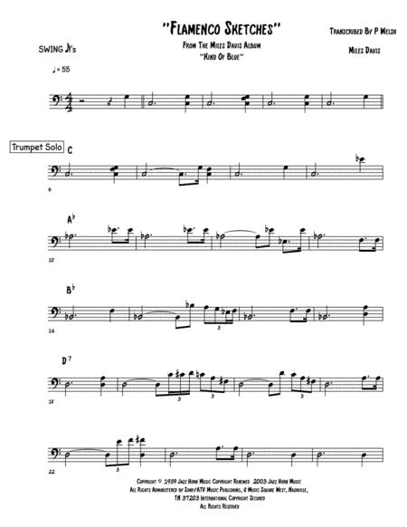 Free Sheet Music Flamenco Sketches Bass Part
