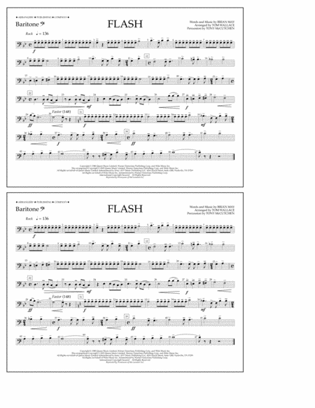 Flash Arr Tom Wallace Baritone B C Sheet Music