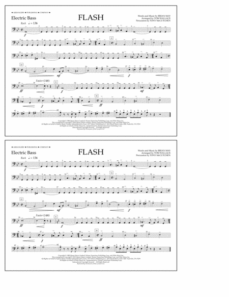 Flash Arr Tom Wallace Electric Bass Sheet Music