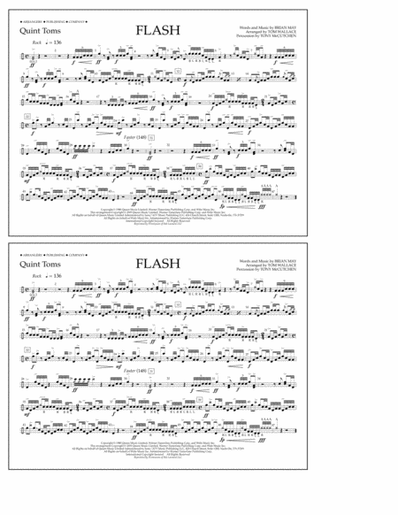 Free Sheet Music Flash Arr Tom Wallace Quint Toms