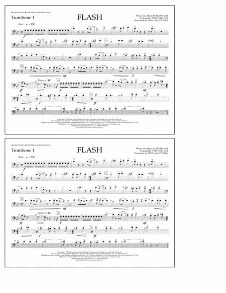 Free Sheet Music Flash Arr Tom Wallace Trombone 1