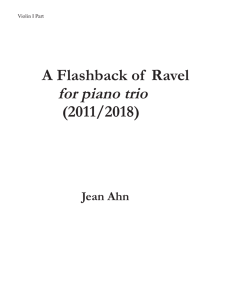 Flashback Of Ravel Parts Violin And Cello Sheet Music